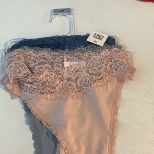 lace silk Thong 3pack thong XXL